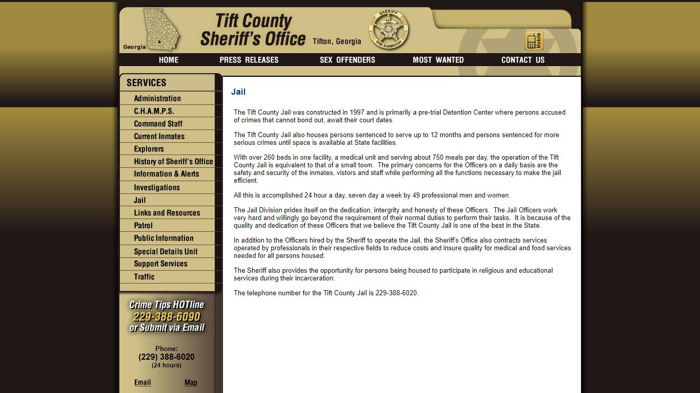 Jail - Tift County Sheriff GA